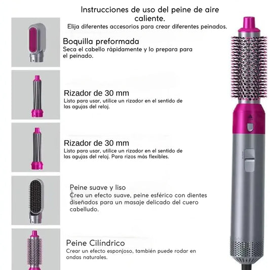 Cepillo Alisador Secador 5 en 1