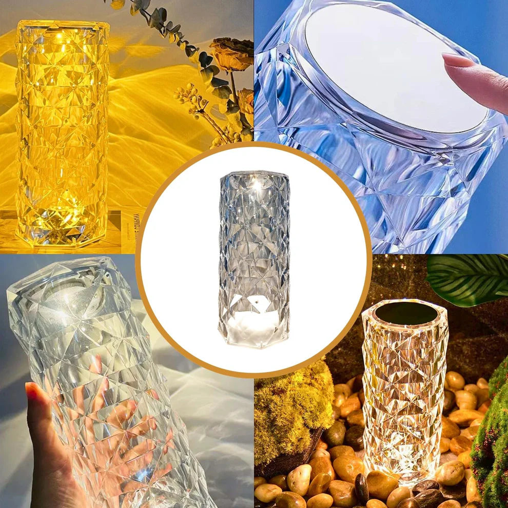 Lampara Diamante de Velador Táctil