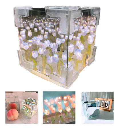 Lampara Cubo de Tulipanes