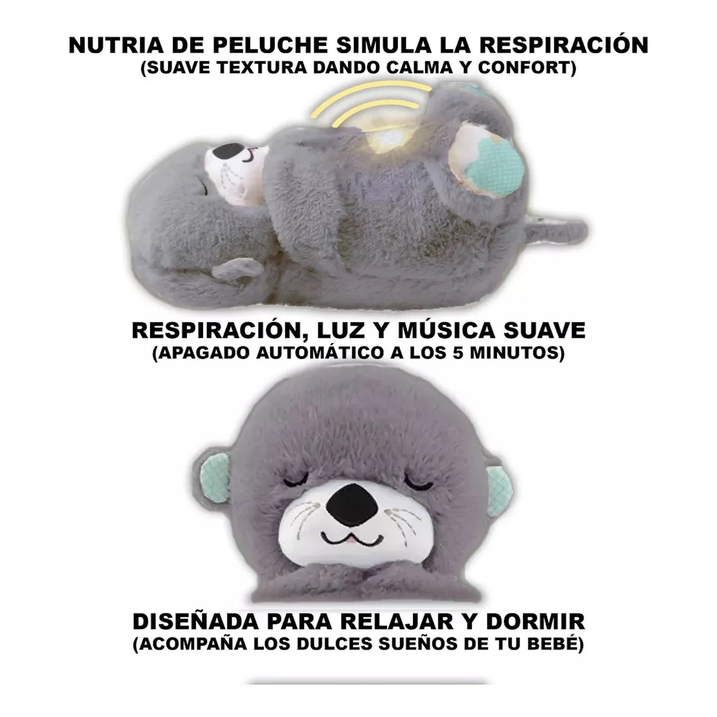 Nutria Peluche de Apego Respira bebe